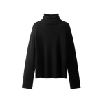 ME+EM High Neck Relaxed Jumper in Black | Sweaters | Coveti