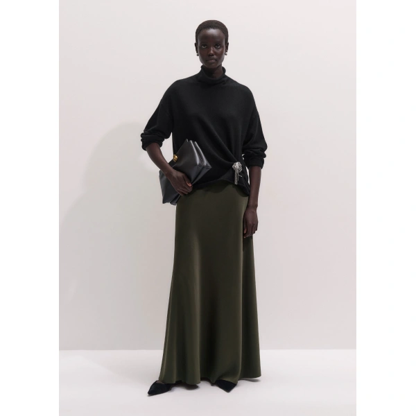 ME+EM High Neck Relaxed Jumper in Black, view 4 | Sweaters | Coveti