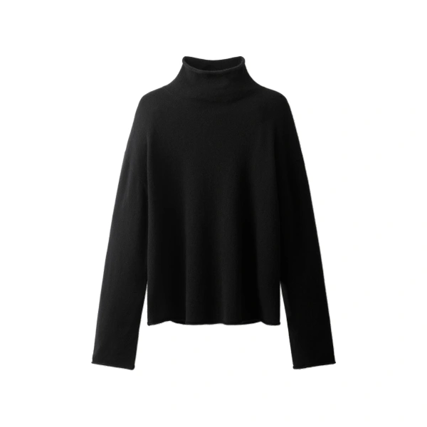 ME+EM High Neck Relaxed Jumper in Black