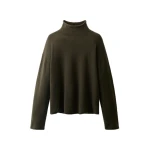 ME+EM High Neck Relaxed Jumper in Rich Olive Green