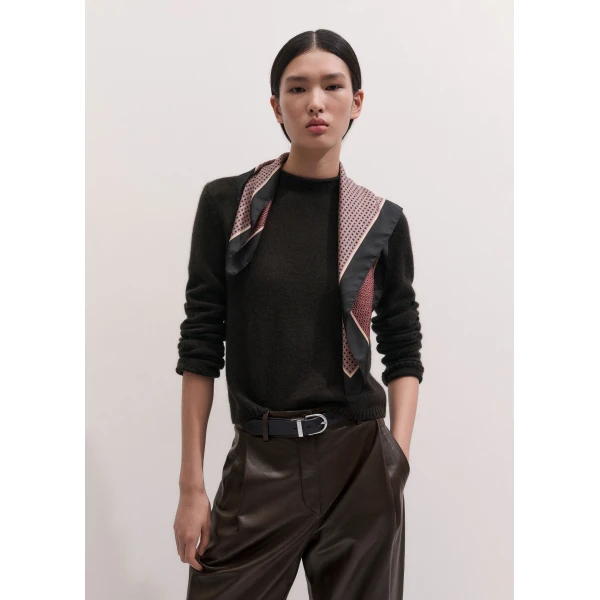 ME+EM High Neck Straight Jumper in Cocoa Brown, view 3 | Sweaters | Coveti