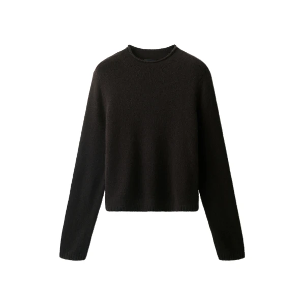 ME+EM High Neck Straight Jumper in Cocoa Brown | Sweaters | Coveti