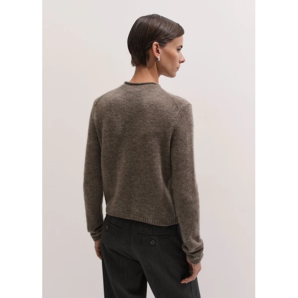 ME+EM High Neck Straight Jumper in Hazelnut Mélange