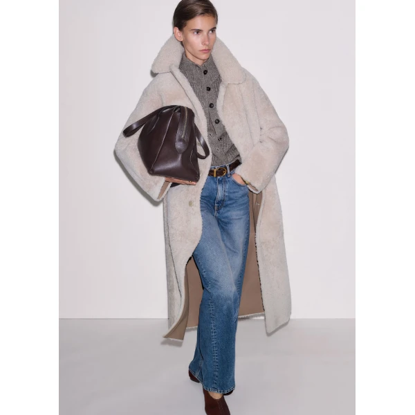 ME+EM High Neck Straight Vest in Heather Brown Mélange