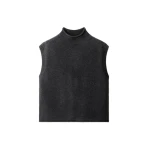 ME+EM High Neck Vest in Charcoal Mélange