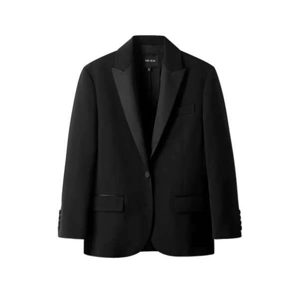 ME+EM Icon Oversized Tux Blazer in Black