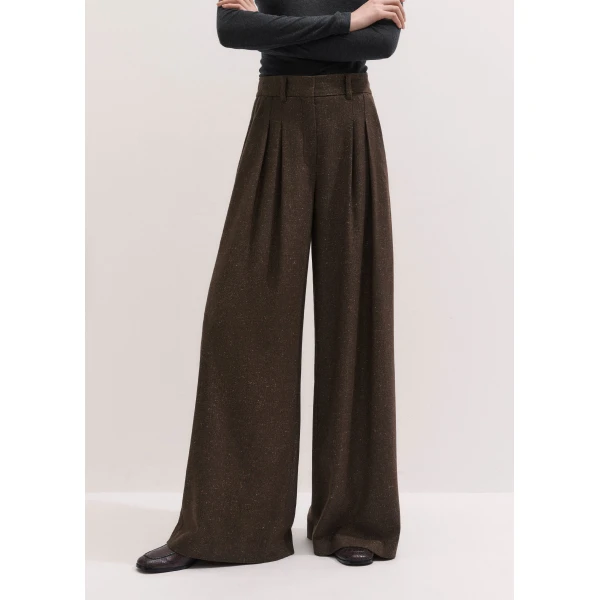 ME+EM Icon Trouser in Warm Chocolate Brown