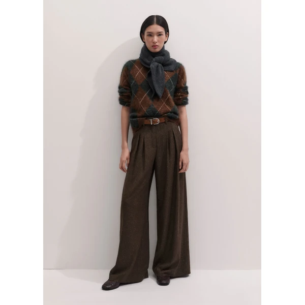 ME+EM Icon Trouser in Warm Chocolate Brown