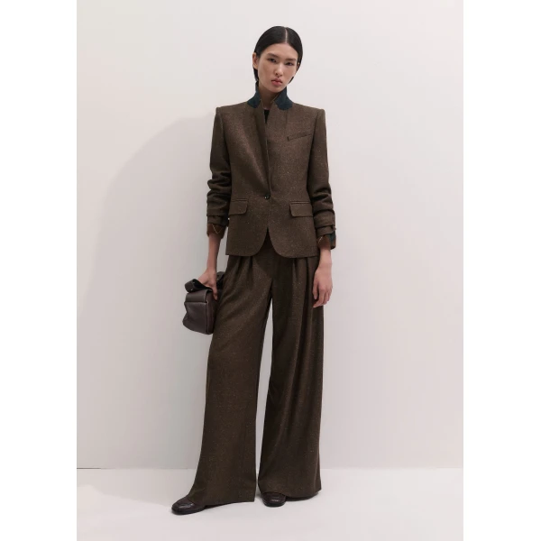 ME+EM Icon Trouser in Warm Chocolate Brown