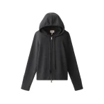 ME+EM Icon Zip Hoodie in Dark Charcoal Mélange | Sweaters | Coveti