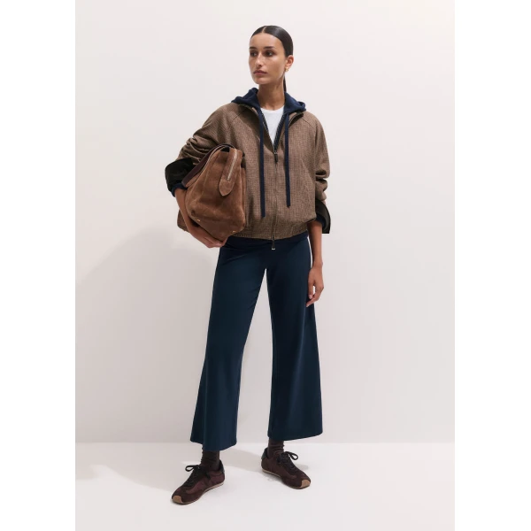 ME+EM Icon Zip Hoodie in Navy, view 4 | Sweaters | Coveti