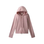 ME+EM Icon Zip Hoodie in Smoke Pink | Sweaters | Coveti