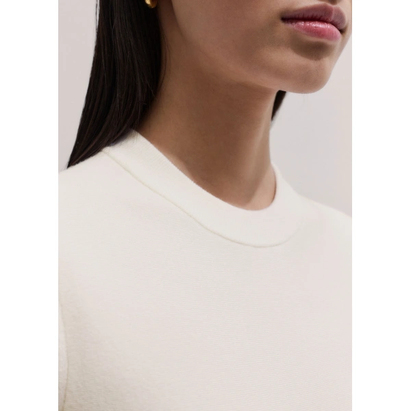 ME+EM Knit Swing Top in Cream, view 5 | Sweaters | Coveti