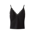 ME+EM Lace Trim Cami Top in Black | Camisoles | Coveti