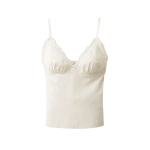 ME+EM Lace Trim Cami Top in Light Cream | Camisoles | Coveti