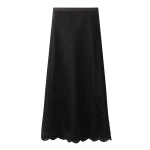 ME+EM Lace Trim Maxi Skirt in Black | Maxi Skirts | Coveti