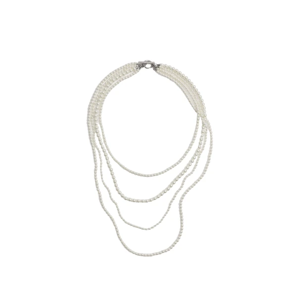 ME+EM Layered T-Bar Necklace in Silver