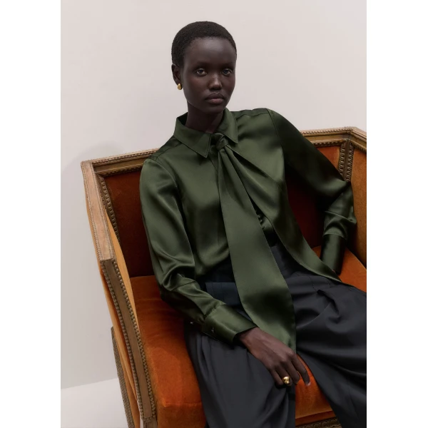 ME+EM Layering Shirt in Bay Green, view 2 | Shirts | Coveti