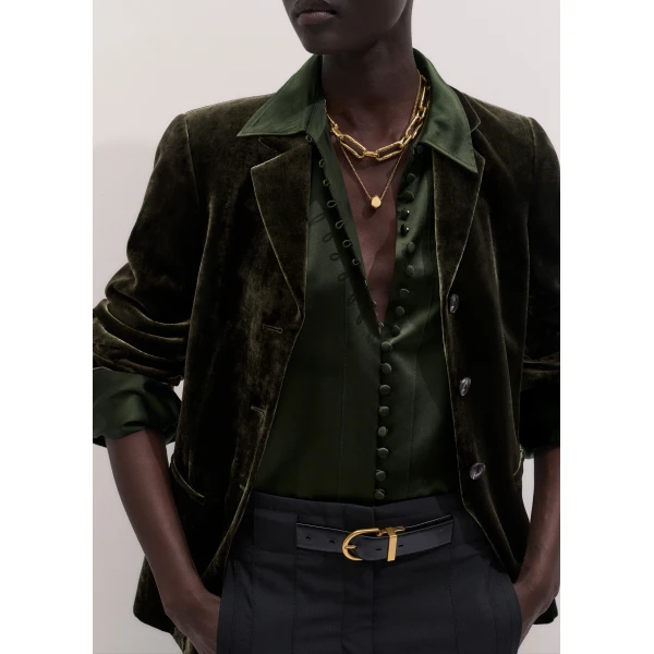 ME+EM Layering Shirt in Bay Green, view 3 | Shirts | Coveti