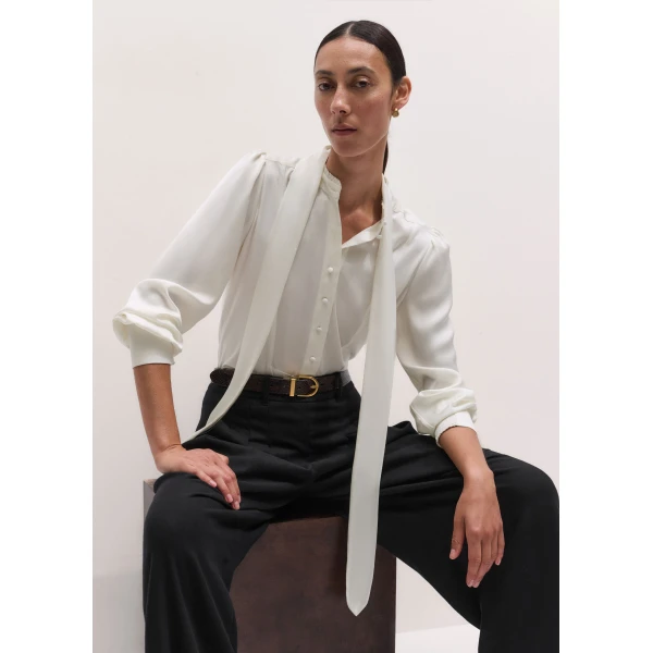ME+EM Layering Top in Light Cream, view 2 | Tops | Coveti