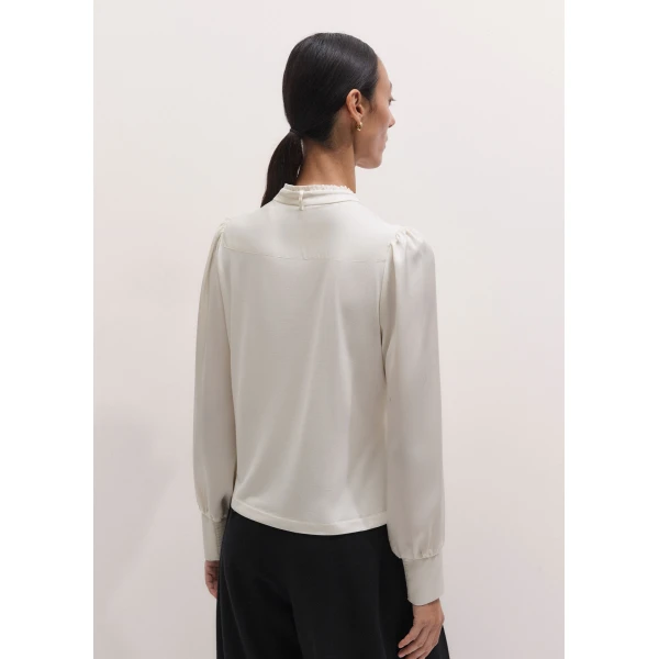 ME+EM Layering Top in Light Cream, view 6 | Tops | Coveti