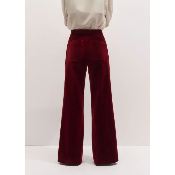 ME+EM Leg Elongator Trouser in Barolo Red, view 5 | Pants | Coveti
