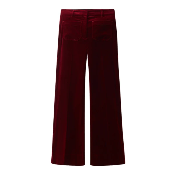 ME+EM Leg Elongator Trouser in Barolo Red | Pants | Coveti
