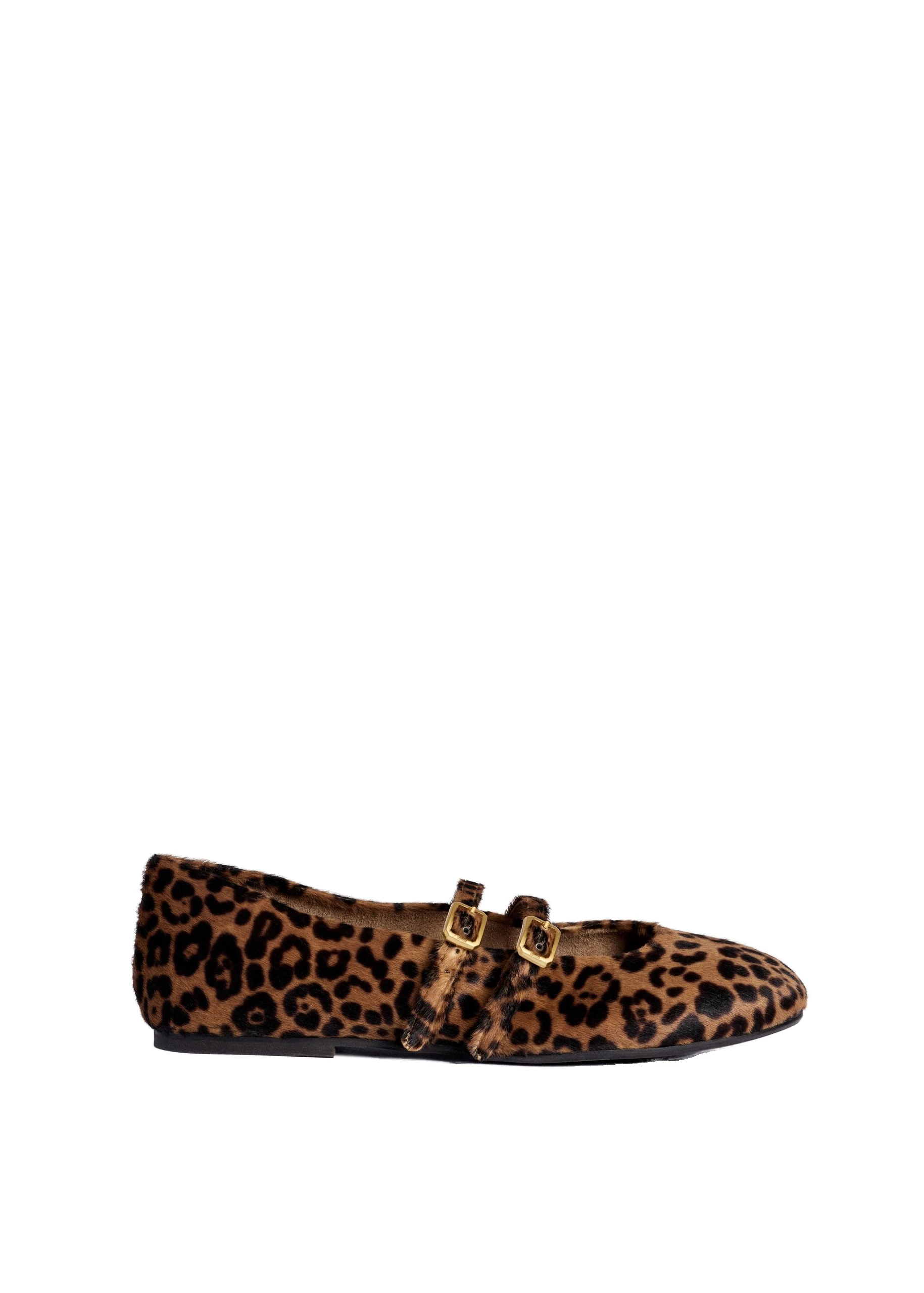 ME+EM Leopard Ballet Flat in Dark Brown Multi | Shoes | Coveti ME+EM Leopard Ballet Flat in Dark Brown Multi