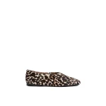 ME+EM Leopard High Front Ballet Flat in Off White/Black