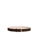 ME+EM Leopard Print Belt in Dark Brown Multi