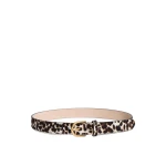 ME+EM Leopard Print Belt in Off White/Chocolate