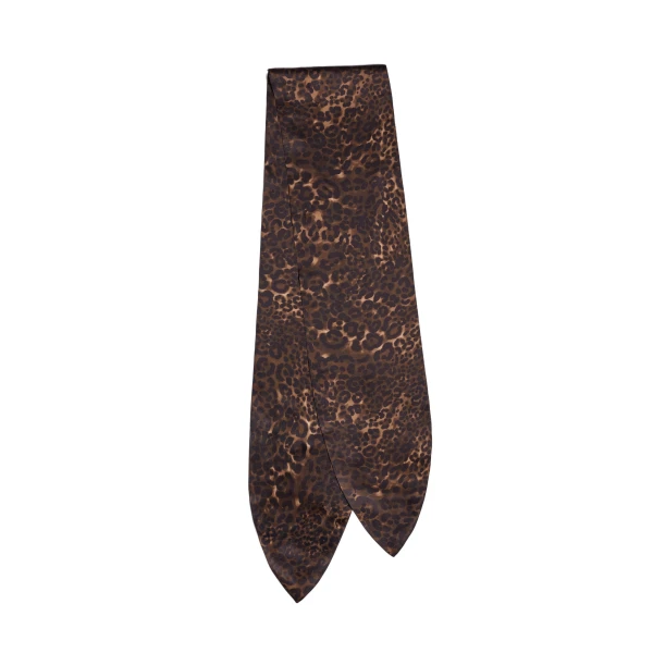 ME+EM Leopard Print Evening Scarf in Dark Brown Multi