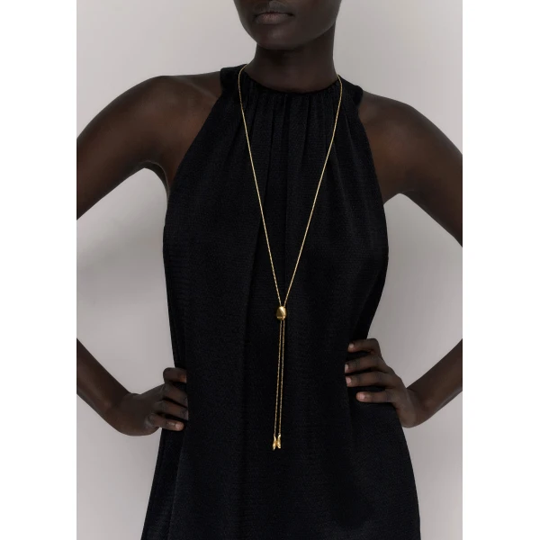 ME+EM Long Lariat Necklace in Gold Toned