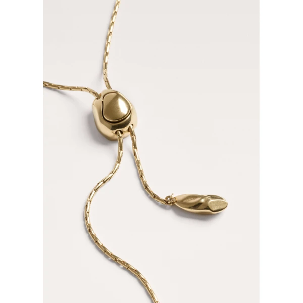 ME+EM Long Lariat Necklace in Gold Toned