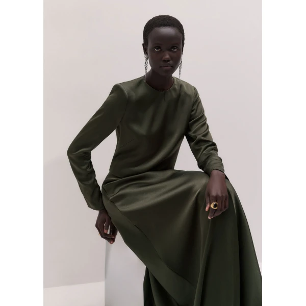 ME+EM Long Sleeve Crop Top in Bay Green, view 2 | Tops | Coveti