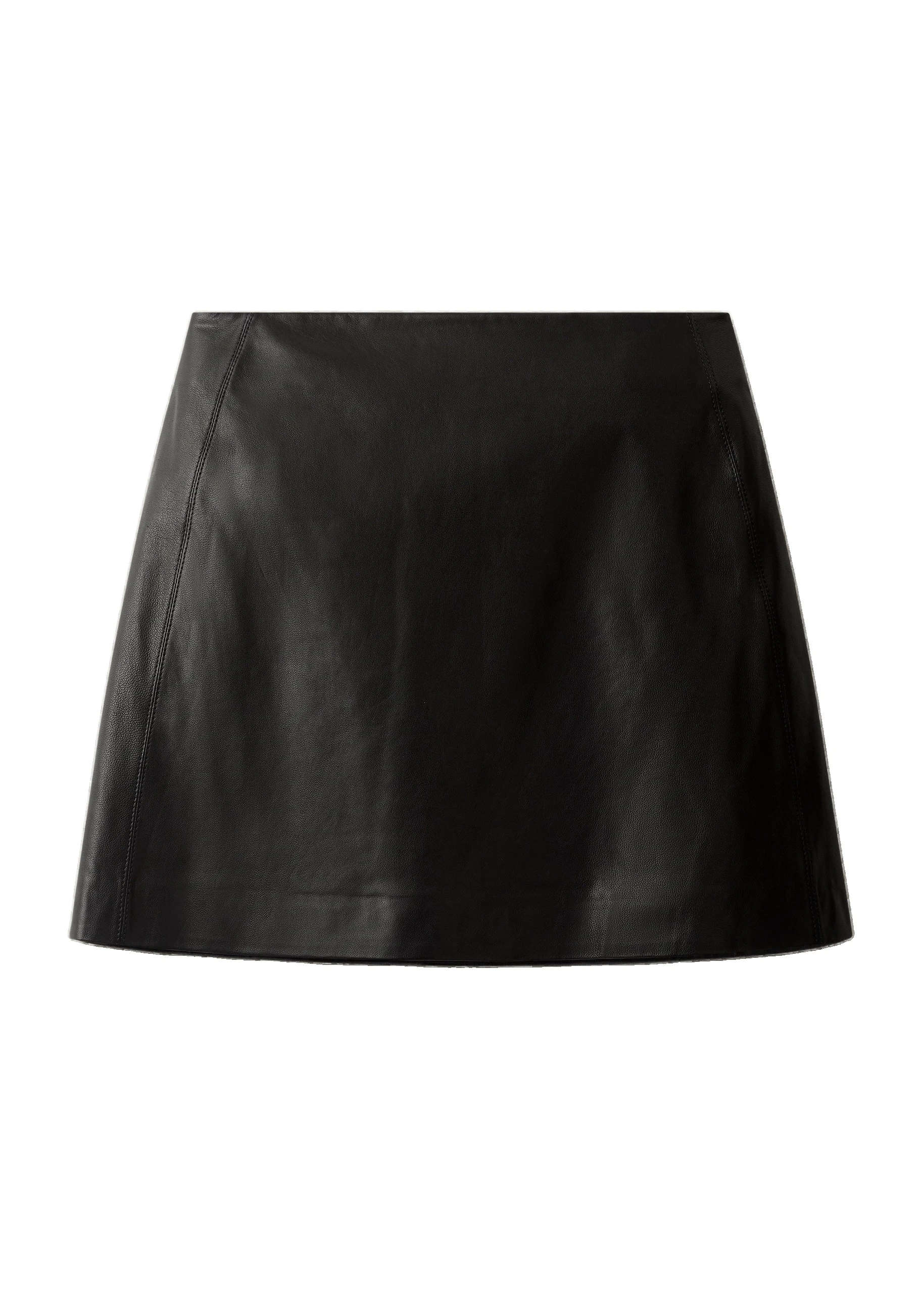 ME+EM Luxe A-Line Mini Skirt in Black Brown | Skirts | Coveti ME+EM Luxe A-Line Mini Skirt in Black Brown