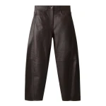 ME+EM Luxe Barrel Trouser in Merlot Red
