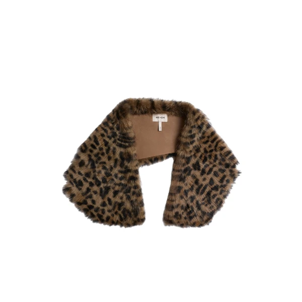 ME+EM Luxe Collar Scarf in Tan/Black