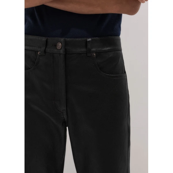 ME+EM Luxe Leg Elongator Trouser in Black Brown