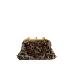 ME+EM Luxe Leopard Bag in Tan/Black | Shoulder & Crossbody Bags | Coveti