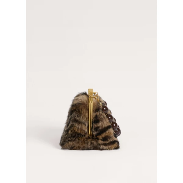 ME+EM Luxe Leopard Bag in Tan/Black, view 6 | Shoulder & Crossbody Bags | Coveti