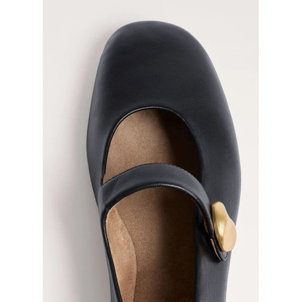 ME+EM Mary-Jane Ballet Flat in Black, view 4 | Flats | Coveti