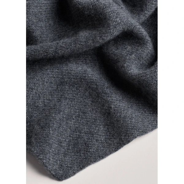 ME+EM Mini Triangle Knit Scarf in Mid Grey Mélange