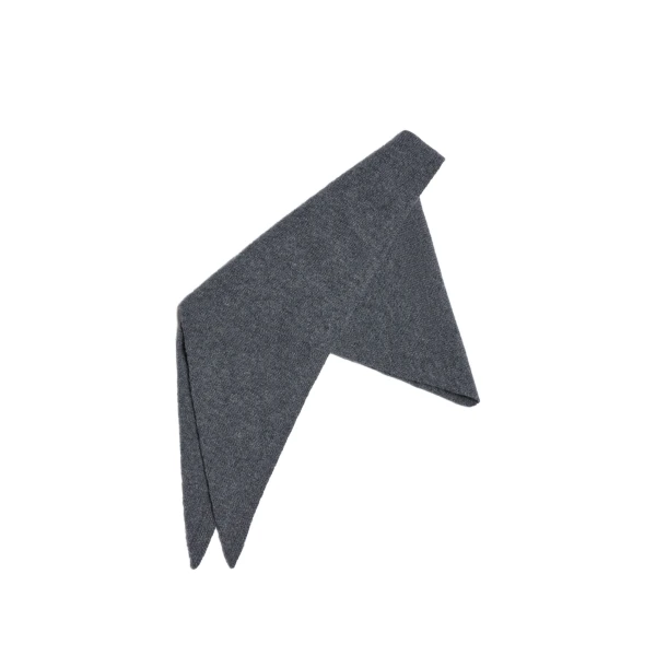 ME+EM Mini Triangle Knit Scarf in Mid Grey Mélange