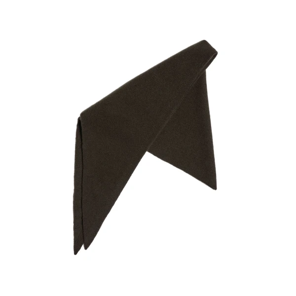 ME+EM Mini Triangle Knit Scarf in Rich Olive Green