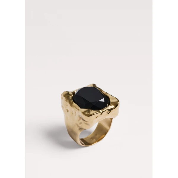 ME+EM Molten Ring in Black/Gold