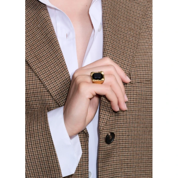 ME+EM Molten Ring in Black/Gold