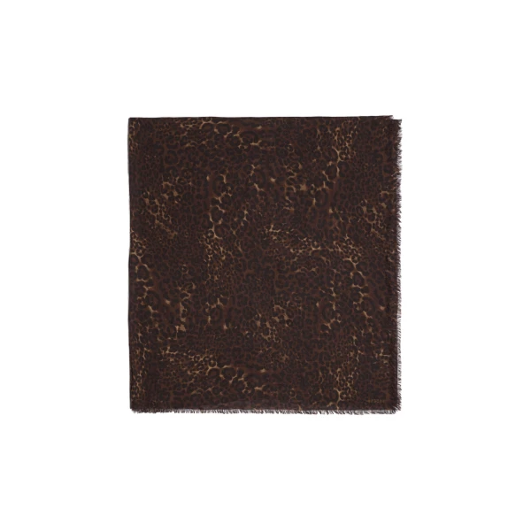 ME+EM Oversized Leopard Scarf in Dark Brown Multi