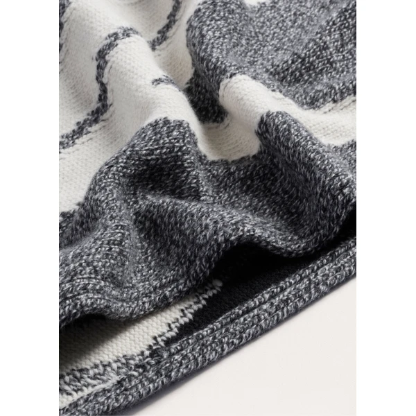ME+EM Oversized Scarf in Grey Multi