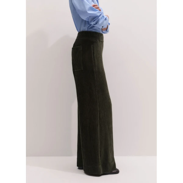 ME+EM Palazzo Pant in Rich Olive Green